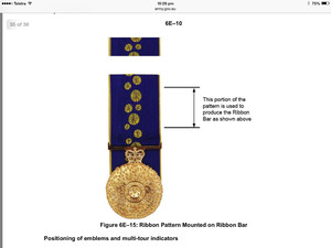 A Medal Mounting & Ribbon Bar Service Pic 2 - OAM Ribbon section to use for a Ribbon Bar