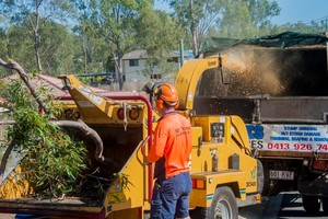 Mr Trees Pic 2 - We have a high powered chipper that will turn your tree debris into quality mulch We can leave it on site for you to use in your garden or take it away for you