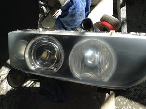 NOVUS Auto Glass - Gold Coast Central Pic 2 - Headlight restoration before and after