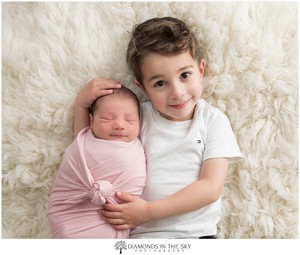 Diamonds in the Sky Photography Pic 3 - Newborn photo shoot in my home studio sibling photos included