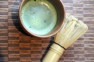 Kenko Tea Pic 2 - Matcha Tea prepared with traditional bamboo whisk