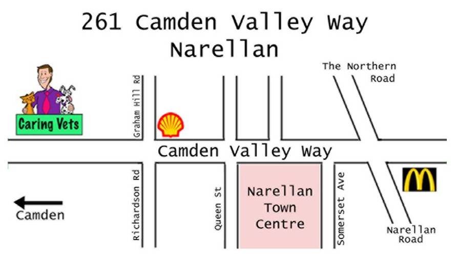 Caring Vets Pic 2 - Map for 261 Camden Valley Way Narellan