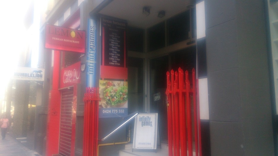 Infinity Games Pic 1 - The Entrance on Currie Street