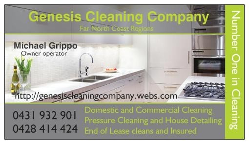 Genesis Cleaning Company Pic 1 - Card