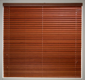 Ushan Blinds and Screens Pic 3 - Venetian Blind in Basswood Mahogany