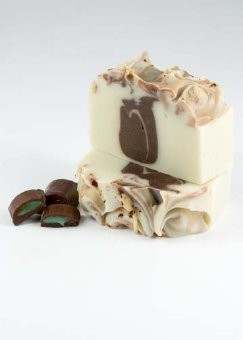 Winter Solstice Design Pic 2 - chocolate peppermint slice delux soap