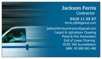 Jackson Ferris Contractor Pic 1 - Carpet Upholstery Cleaning End of Lease Cleaning 24 hour emergency flood fire restoration