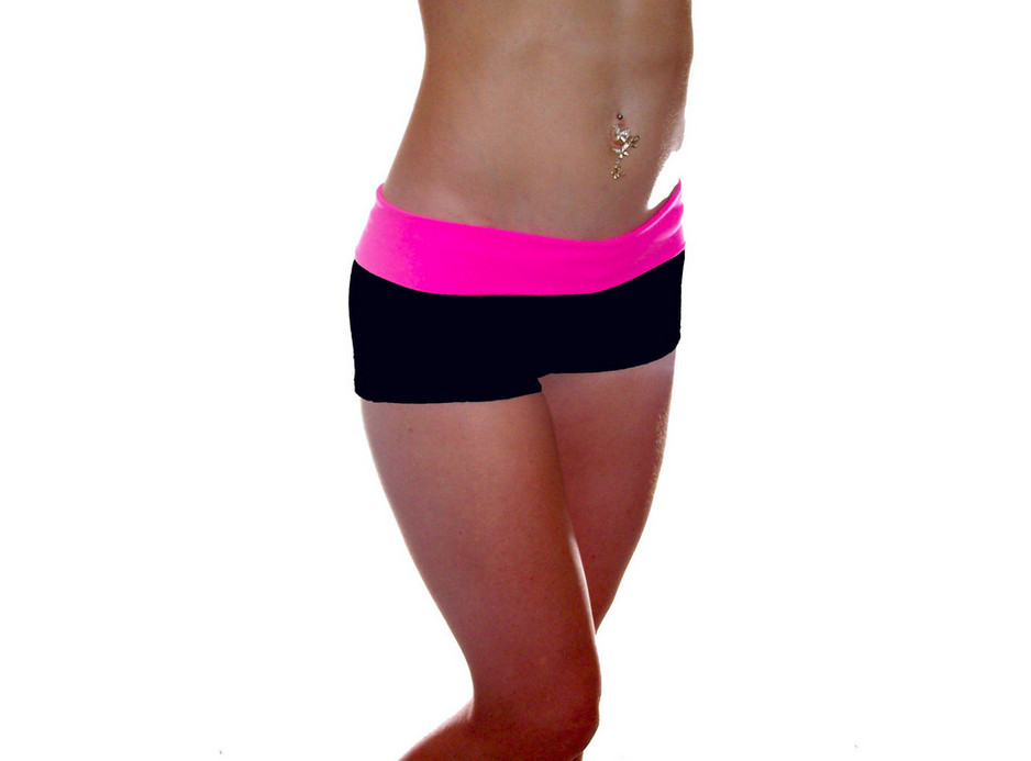 Midnight Glamour Pic 1 - Pole Fitness Cotton Lycra Shorts 25