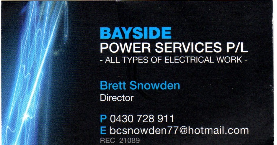 BAYSIDE POWER SERVICES P/L Pic 1