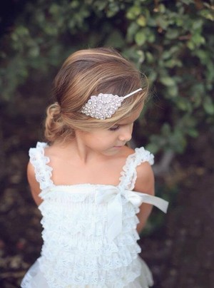 Kids Kollection Pic 3 - wedding headband girls baby adult rhinestone chic vintage hand beaded