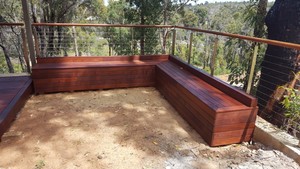 Kamelot Constructions Pic 4 - Bench seat made out of Merbau decking boards