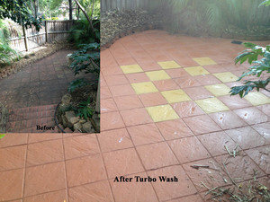 Mega Services Pty Ltd Pic 4 - Before and after High pressure Turbo wash clay pavers