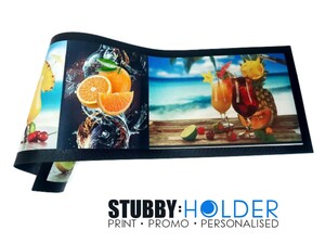 Stubby Holder Pic 4 - Personalised Bar mats Size Large 88x25cm Size Small 45x25cm No minimum order Full colour print httpstubbyholdernet