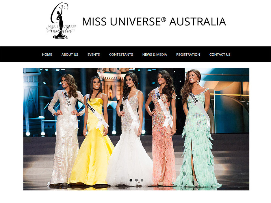 Studio 72 Web Design Pic 1 - Miss Universe Australia pageant web design