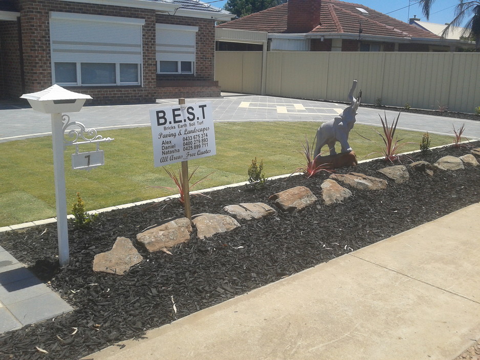 B.E.S.T Paving and Landscapes (Bricks, Earth, Soil, Turf) Pic 1 - Hendon street Clovelly pk SA full lanscape