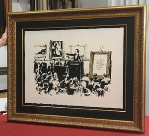 ARTIS PURA Custom Framing Pic 3 - I cant Believe you Morons actually buy this shit Banksy Conservation framing Art framing