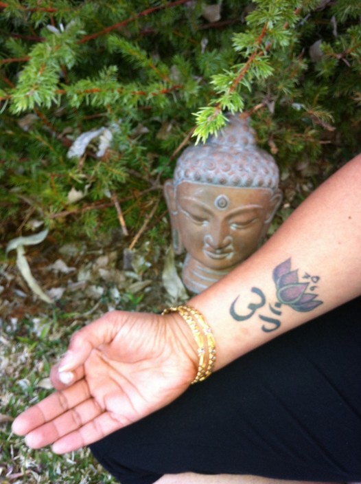 Crystal Healing Yoga Pic 1 - Quiet Meditation in the garden