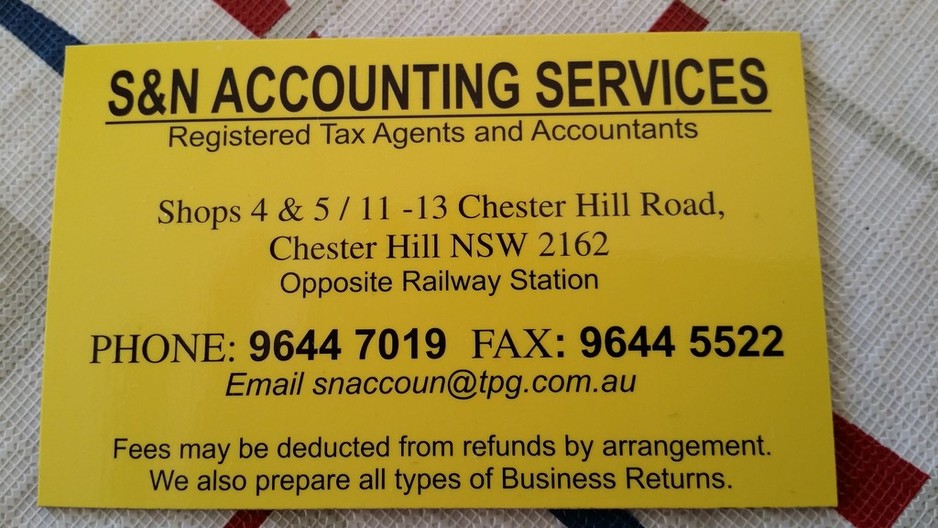 S & N Accounting Services Pic 1 - Handy fridge magnet