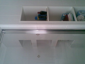 A & D Building and Maintenance Pic 3 - Custom designed bathroom shelving