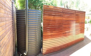 H2o Rainwater Tanks Pic 4 - Aquaplate tank in tight access area