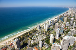 Main Beach Tourist Park Pic 2 - Main Beach famous skyline perfect beaches