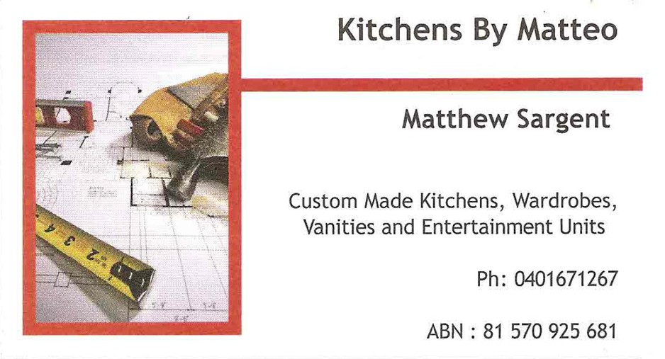 Kitchens By Matteo Pic 1 - Business Card