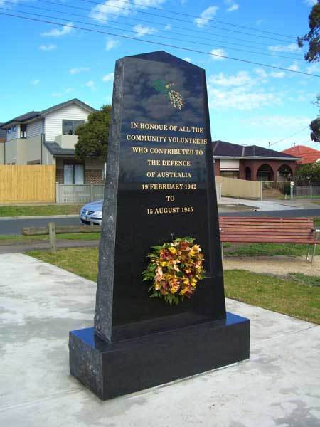 Layton Stone Pic 1 - Veterans War Memorial at Spotswood RSL Melbourne