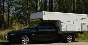 Customline RV's Pic 2 - Customline Rvs Slide on Camper with pop top down ready for travel Very compact and stylish