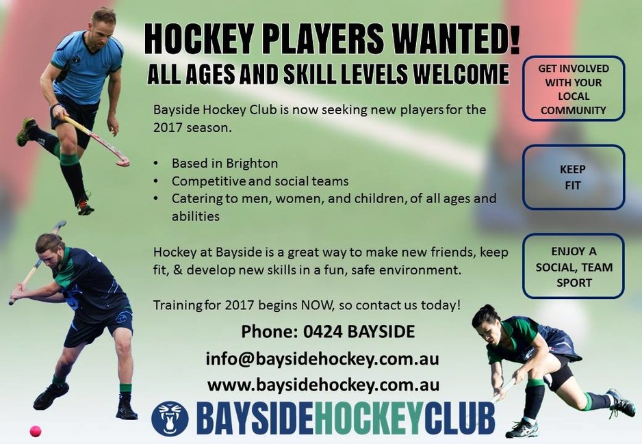 Bayside Hockey Club Pic 1 - All Players Welcome