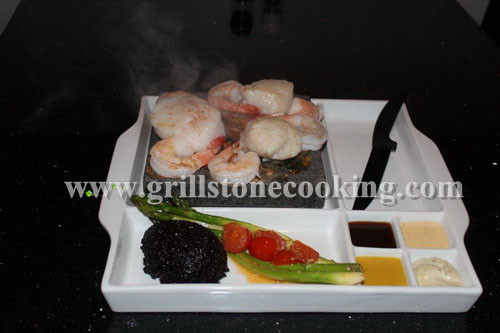 Gstonecooking Pic 1 - cook your steak by your own on a hot lava rock stone