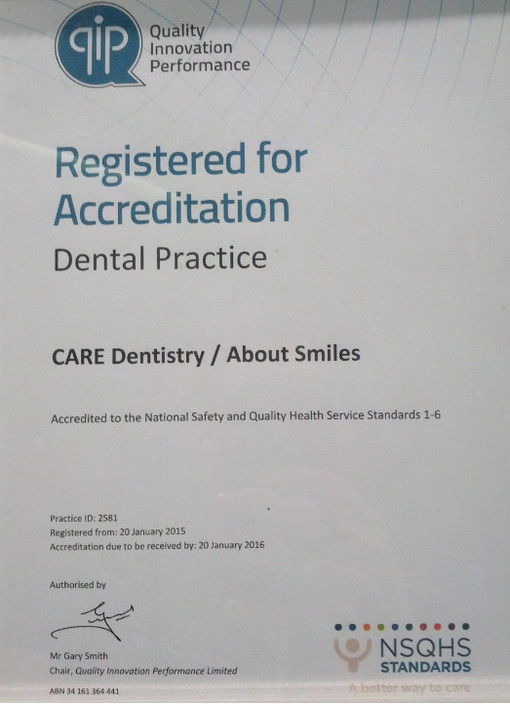 About Smiles Pic 1 - About Smiles Dental is registered for voluntary practice accreditation