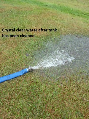 Rainwater Tank Cleaning Pic 3 - Crystal clear water after the tank was cleaned