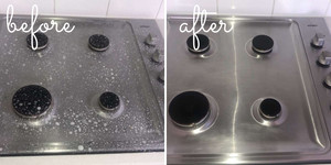 Handypal Cleaning Services Pic 5 - Stovetop cleaning before and after