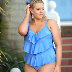 Sequins and Sand Pic 5 - Frilled tankini or onepiece tames a fuller tummy brilliantly