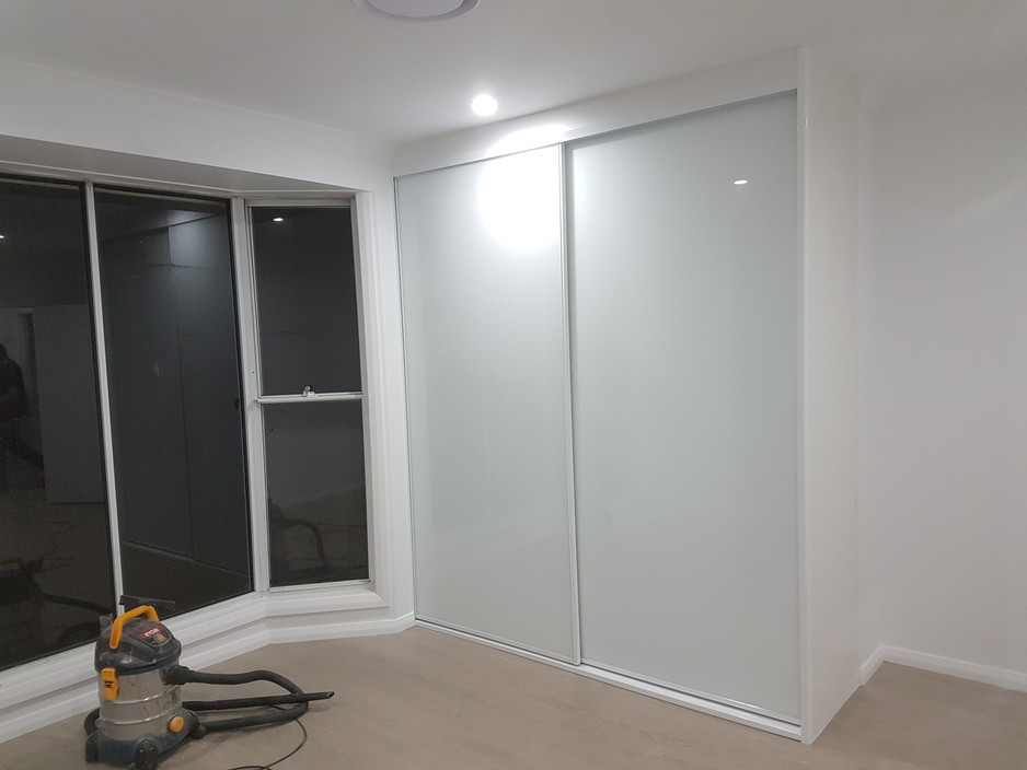 Lamassu Wardrobes Pic 1 - 2 door sliding White Glass