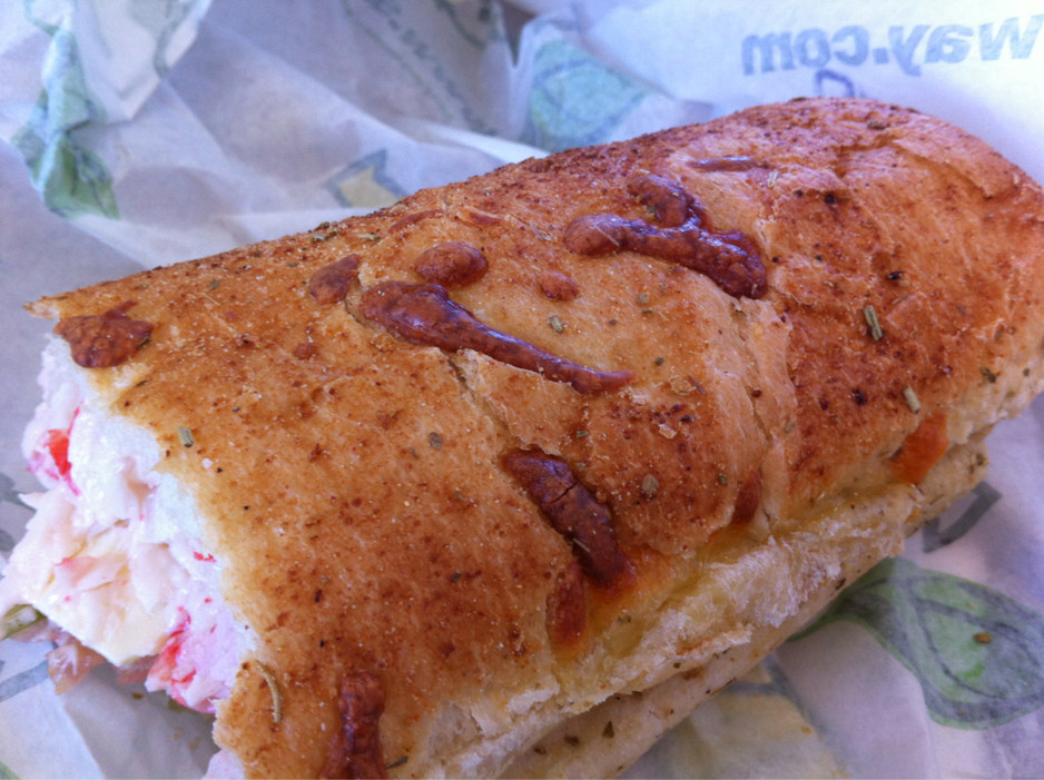 Subway Pic 1 - Bread more broken than cut