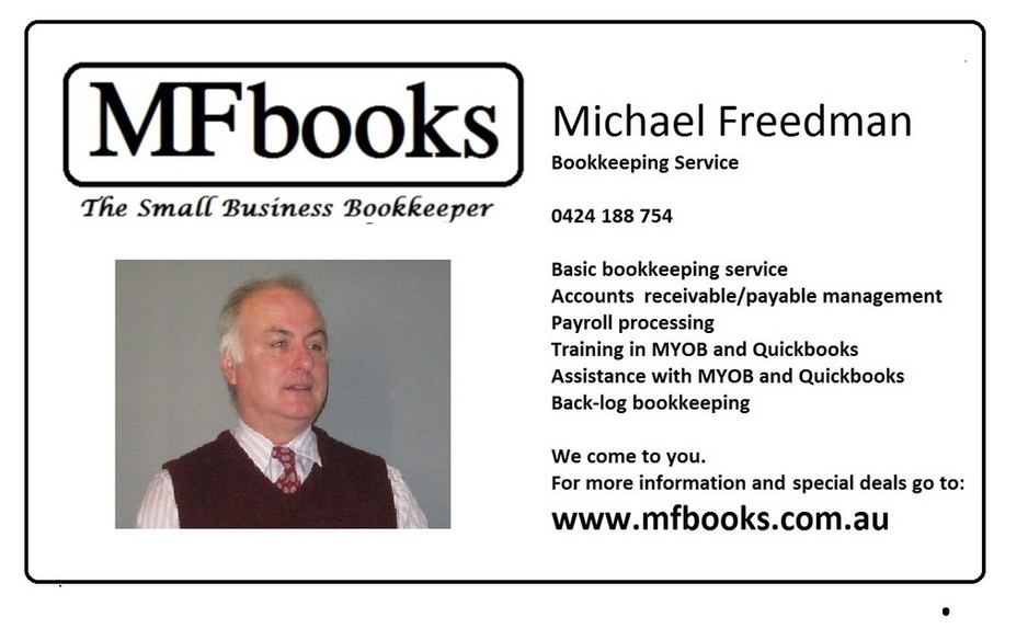 Michael Freedman Bookkeeping Service Pic 1 - Supporting the South Coast ACT