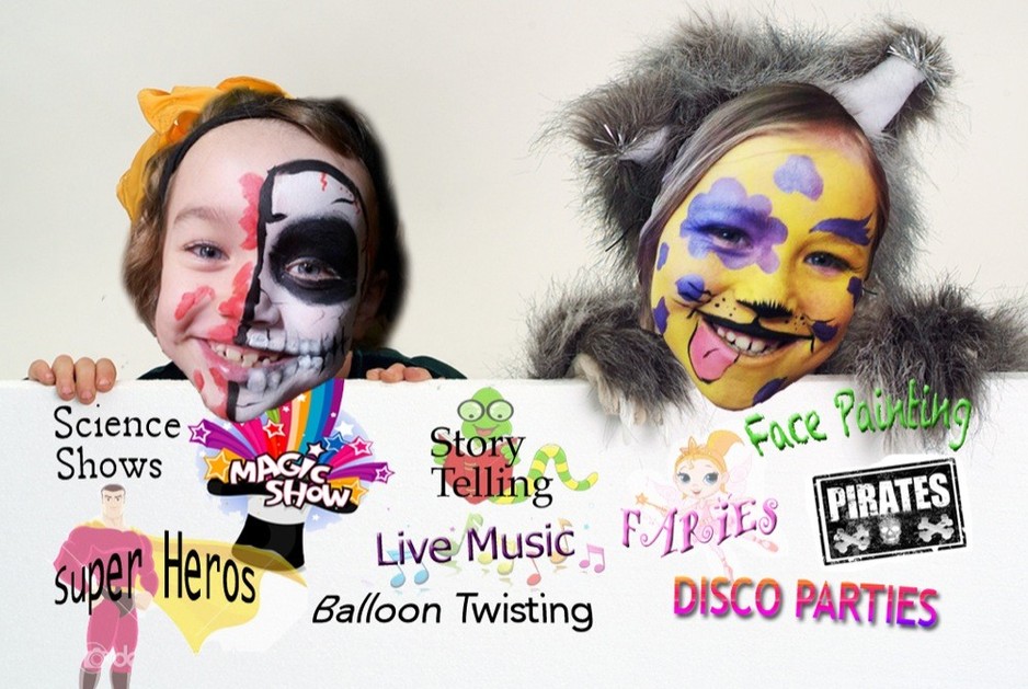 Fizzy Face Painting Pic 1 - Our Face Painting Balloon Twisting Disco Parties Fairies Pirates and Science Shows are a sure hit