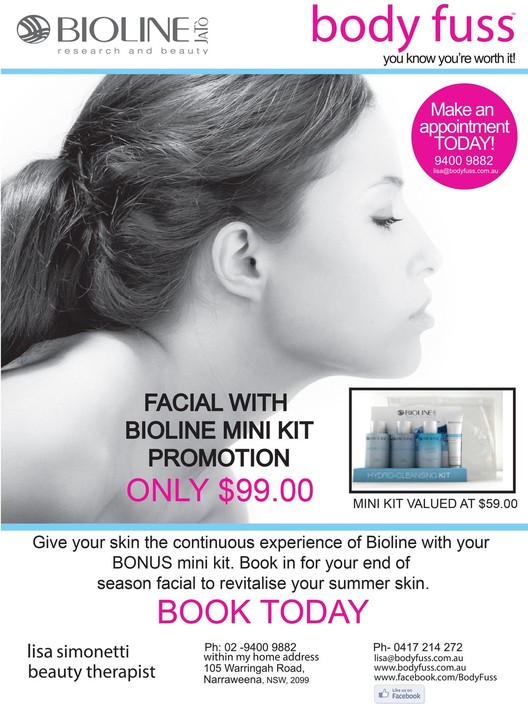 Body Fuss Pic 1 - Facial Special Continue your Bioline experience with this great starter pack