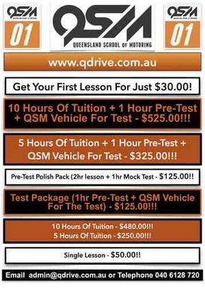 Queensland School Of Motoring Pic 3 - Our Great Rates