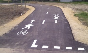 Tassie Devil Linemarking Pic 4 - Line marking for bike paths