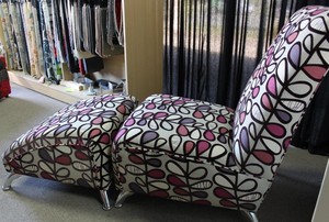 Upholstery By Design Pic 5 - Funking Chair and Ottoman made to order in any fabric