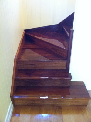 MJS Floorsanding & Polishing Pic 4 - Kwila staircase