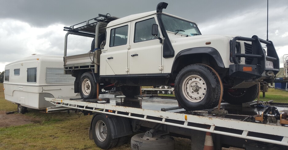 Hunter Towing & Tilt Tray Service - 24hr Pic 1 - Broken down while towing your caravan no problem Let us rescue you and get you home