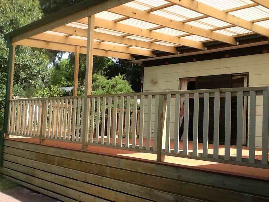 Timber Decking Now Group Pic 1 - Deck Builders Melbourne Timber Deck Verandah Roof and Handrails