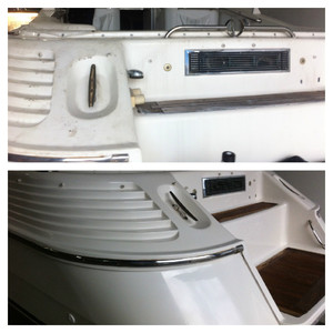 Glaze Detailing Pic 2 - Boat Detailing Sydney Glaze Detailing Riviera Diavolo before and after