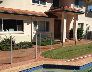 Clearsafe glass pool fencing Brisbane Pic 2 - Typical Semiframeless installation FROM 200 per LM