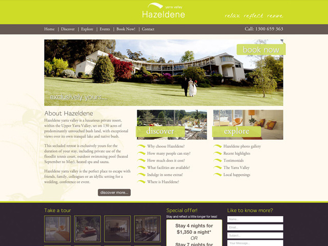 thinksync Pic 1 - Hazeldene website designed by thinksync