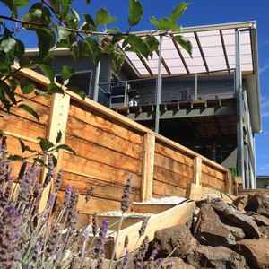 Van Diemens Landscapes Pic 4 - hardwood retaining wall hobart