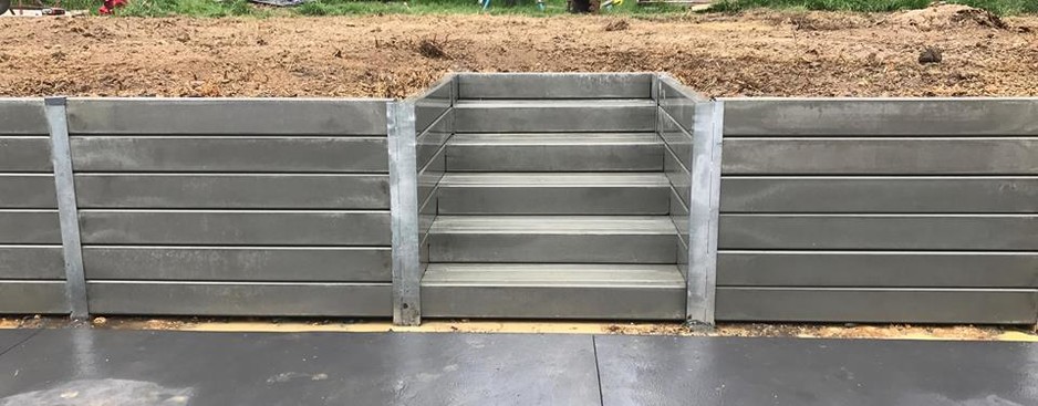 Modern Concrete Sleepers Pic 1 - Modern concrete sell concrete sleepers all retaining wall materials and offer an installation service